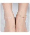 Anchor Gold Plated Silver Anklet ANK-196-GP